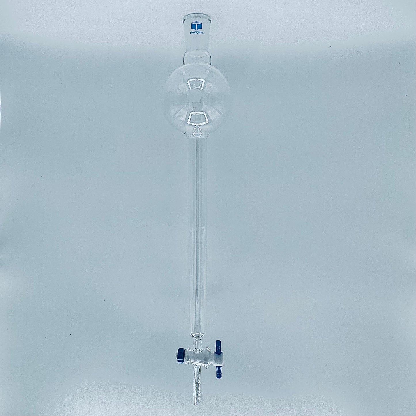 Chromatography Column, Teflon Stopcock, w/Reservoir 250 mL, .75 (19) x 8 (203) in.(mm), Joint Size 24/40