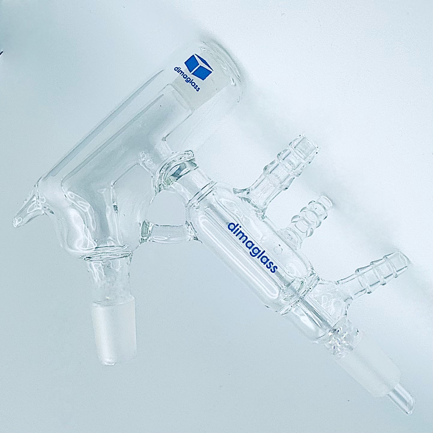 Distilling Head, Short Path, Vacuum Jacketed 10/18 for Theromometer, 19/22