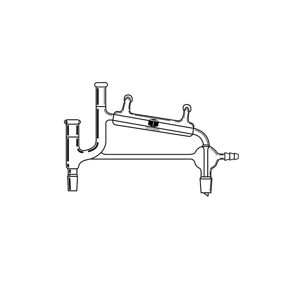 Distilling Head, Vacuum Jacketed 10/30 for Theromometer, 14/20, 175 x 195 mm