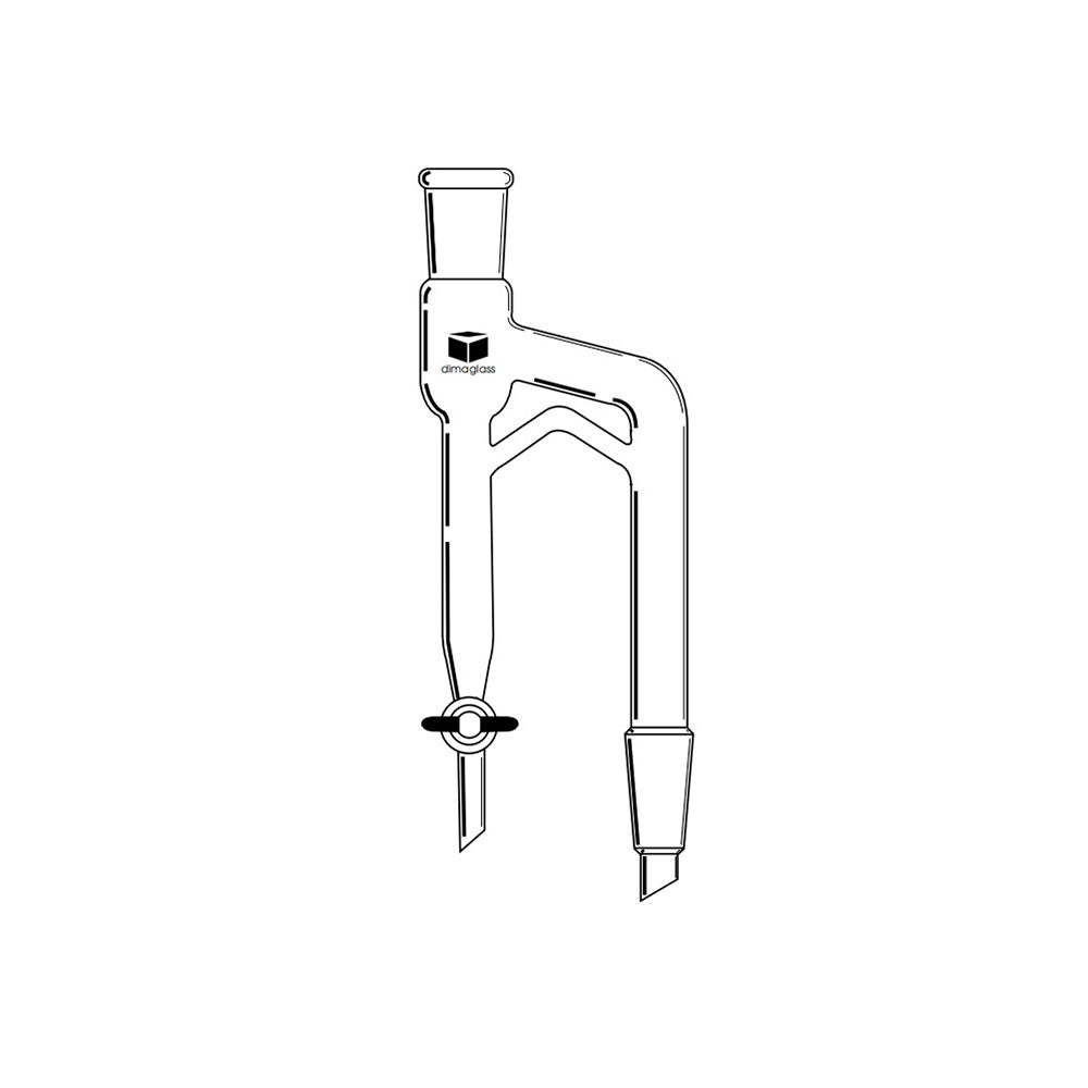 Distilling Receiver, Moisture Test, Dean & Stark, Teflon Stopcock 14/20, 20 mL