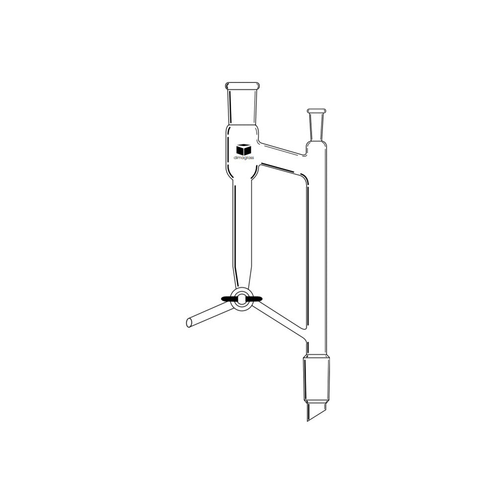 Distilling Receiver, Moisture Test, Dean & Stark, Teflon Stopcock 24/40, 20 mL