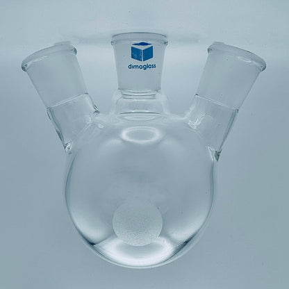 Flask, Three Neck, Angled Center 14/20, Side 14/20, 500 mL