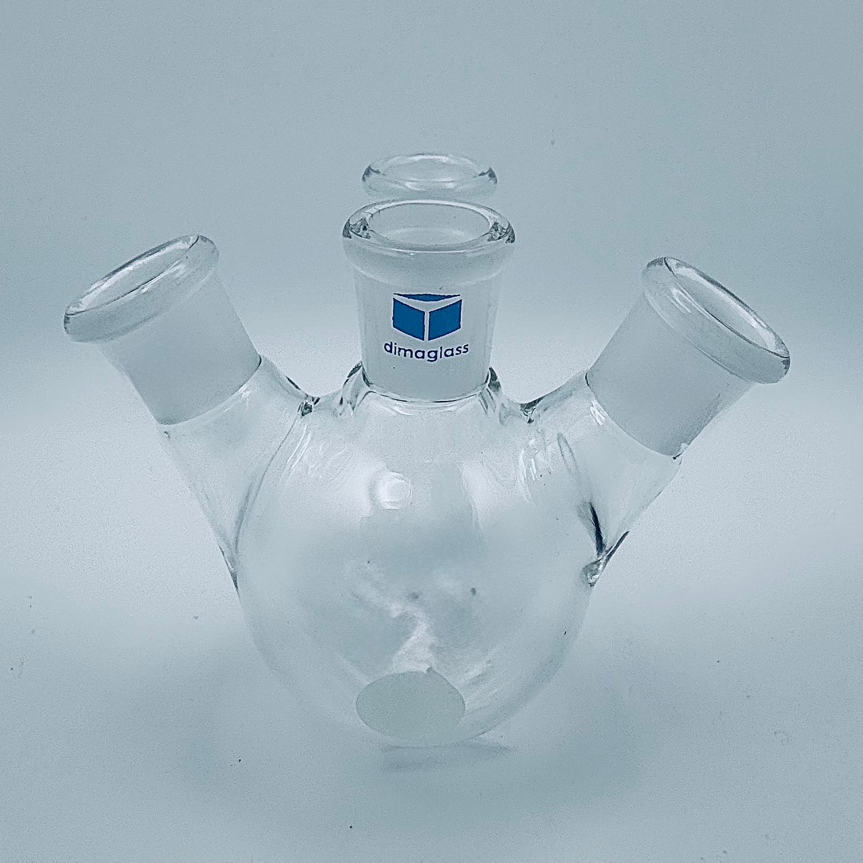 Flask, Roumd Bottom 4-Neck, Angled Center 24/40, Side 14/20, 500 mL