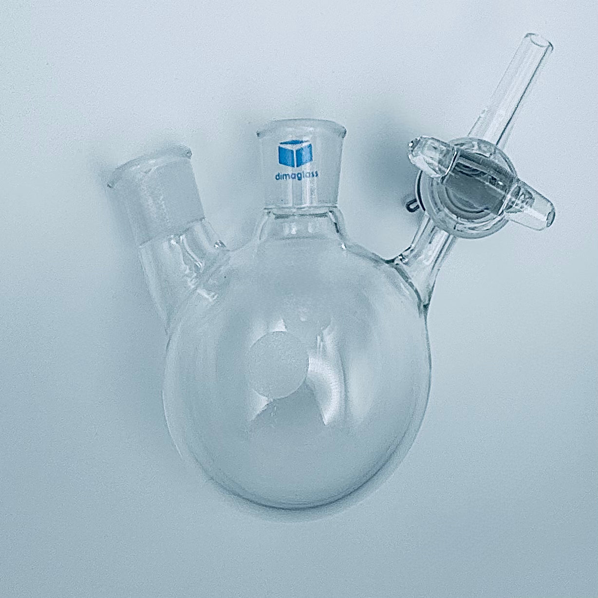 Flask, Reaction, 2-Neck, Glass Stopcock 14/20, 50 mL