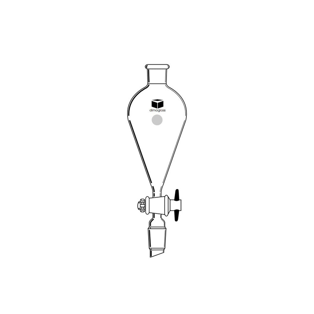 Funnel, Separatory, Squibb, Teflon Stopcock 19/22, 125 mL