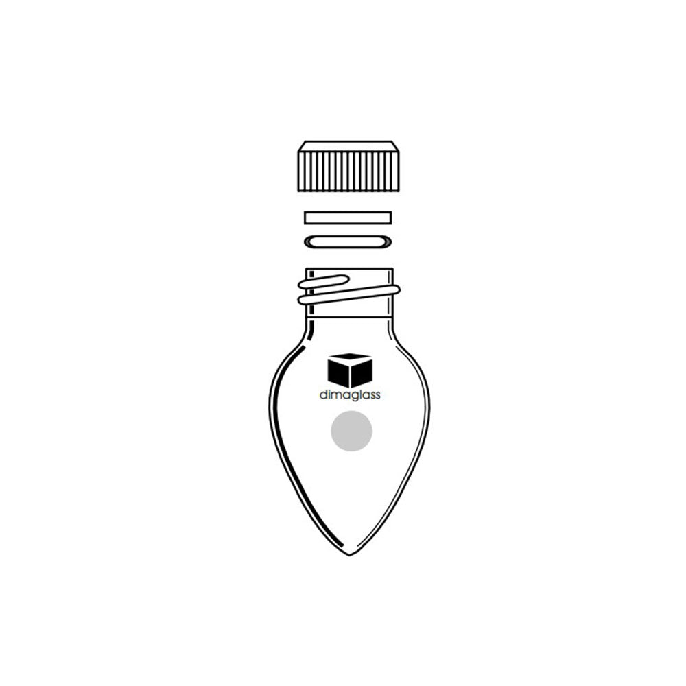 Flask, Pear Shape Microscale, 14/10 Threaded, 5 mL
