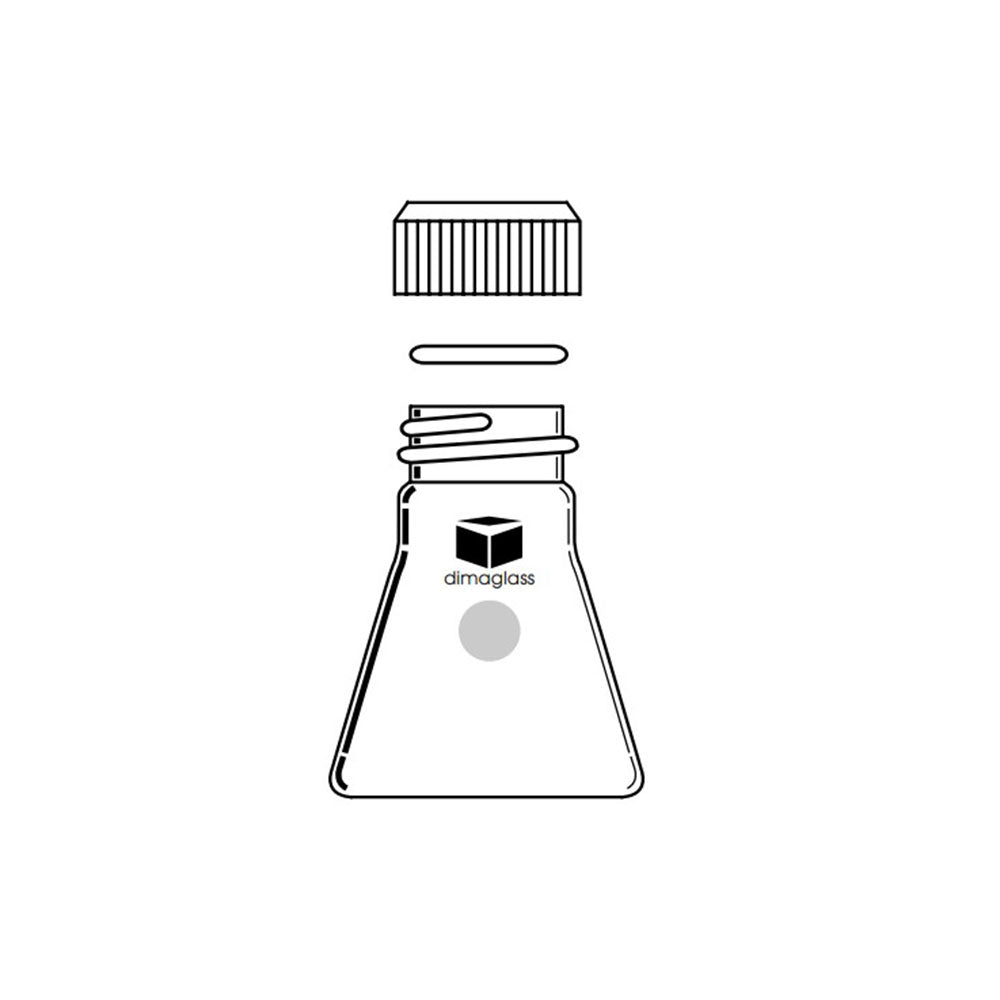 Flask, Erlenmeyer Microscale, 14/10 Threaded, 10 mL