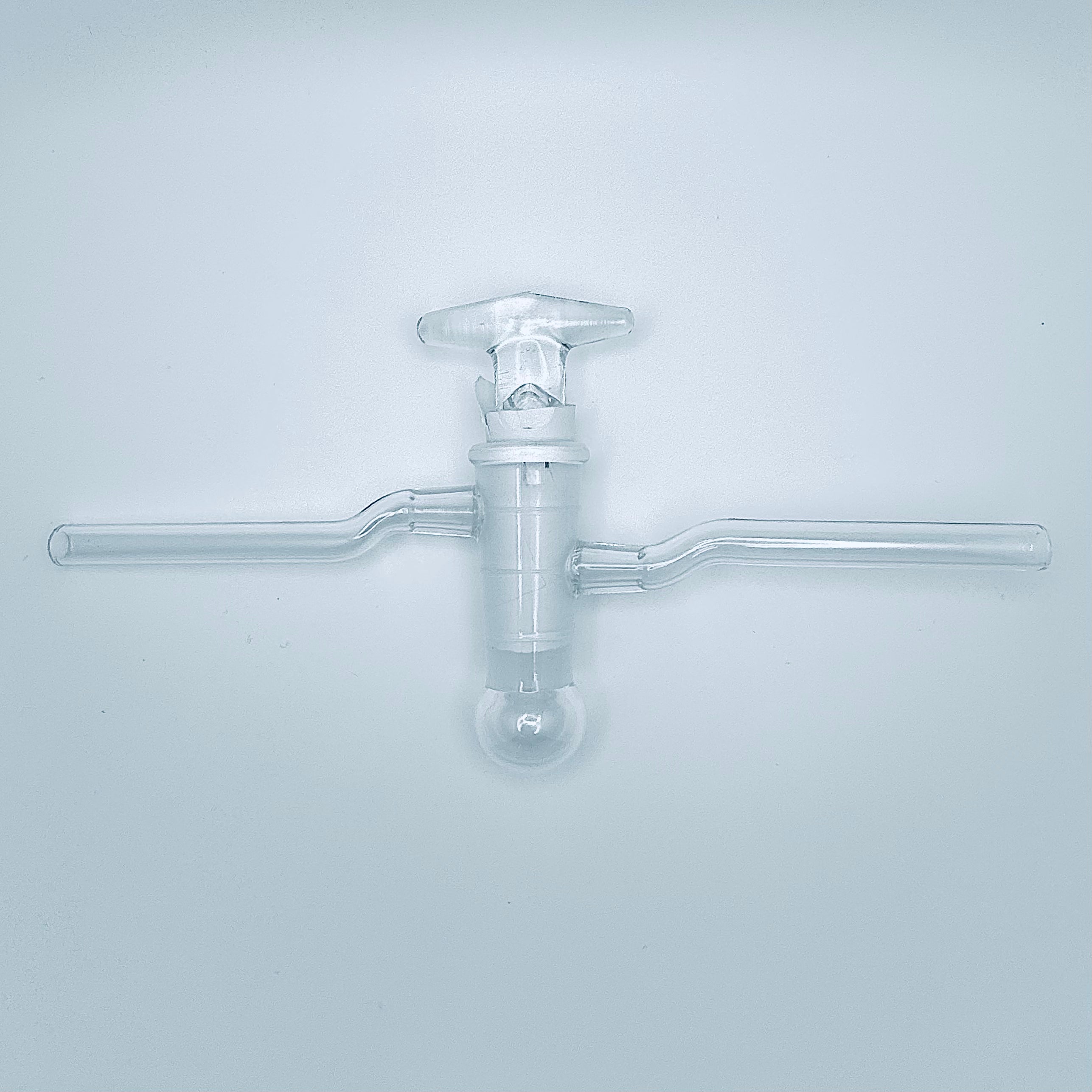 Stopcock, Glass, Hollow Plug, Oblique, High Vacuu 4mm Bore, 17.35/50 mm Plug