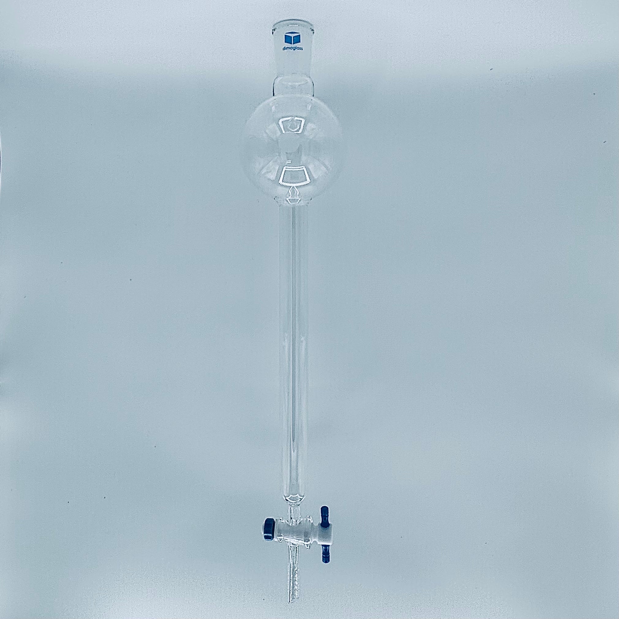 Chromatography Column, Teflon Stopcock, w/Reservoir 500 mL, 1.4 (35) x 12 (305) in.(mm), Joint Size 24/40