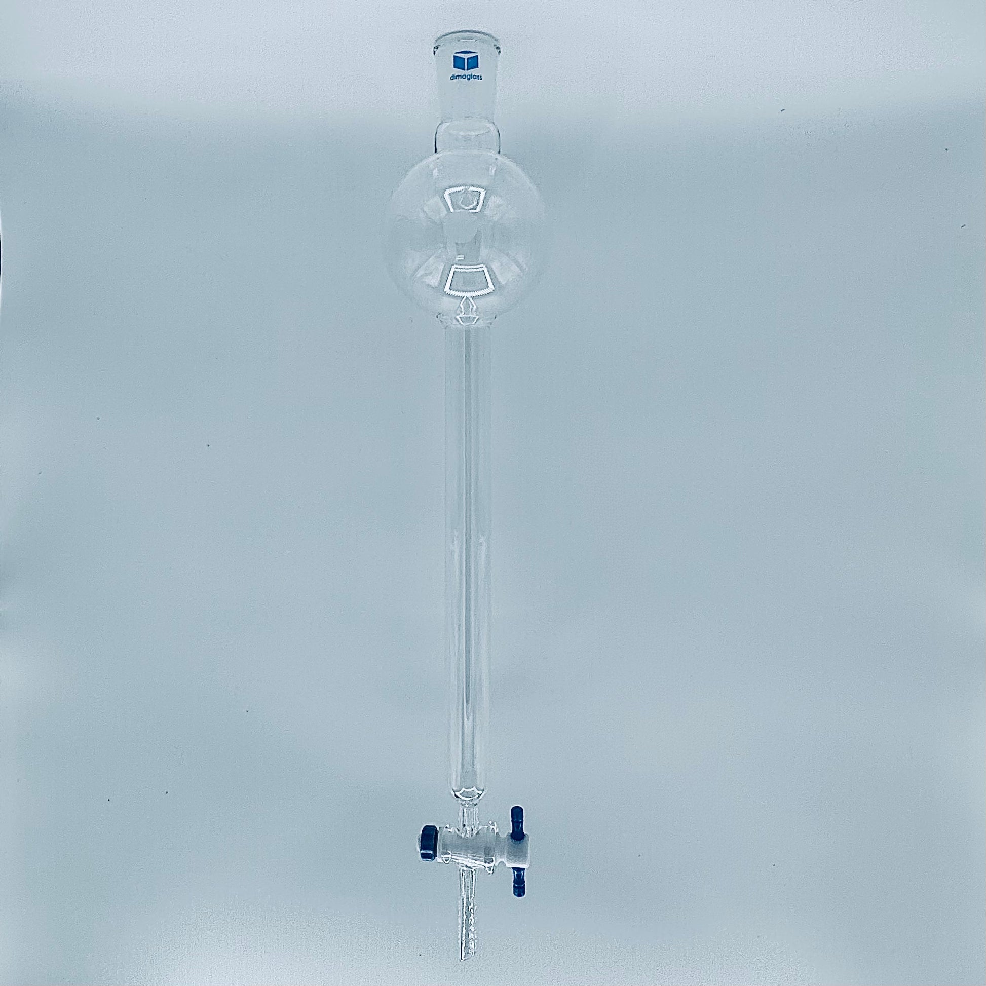 Chromatography Column, Teflon Stopcock, w/Reservoir 500 mL, 1.4 (35) x 12 (305) in.(mm), Joint Size 24/40