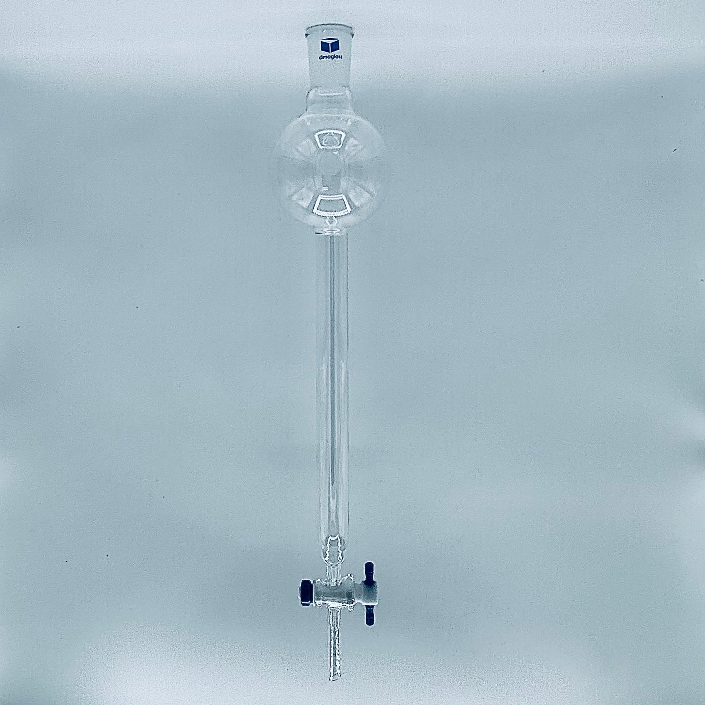 Chromatography Column, Teflon Stopcock, Fritted Disc, w/Reservoir 250 mL, .75 (19) x 12 (305) in.(mm), Joint Size 24/40