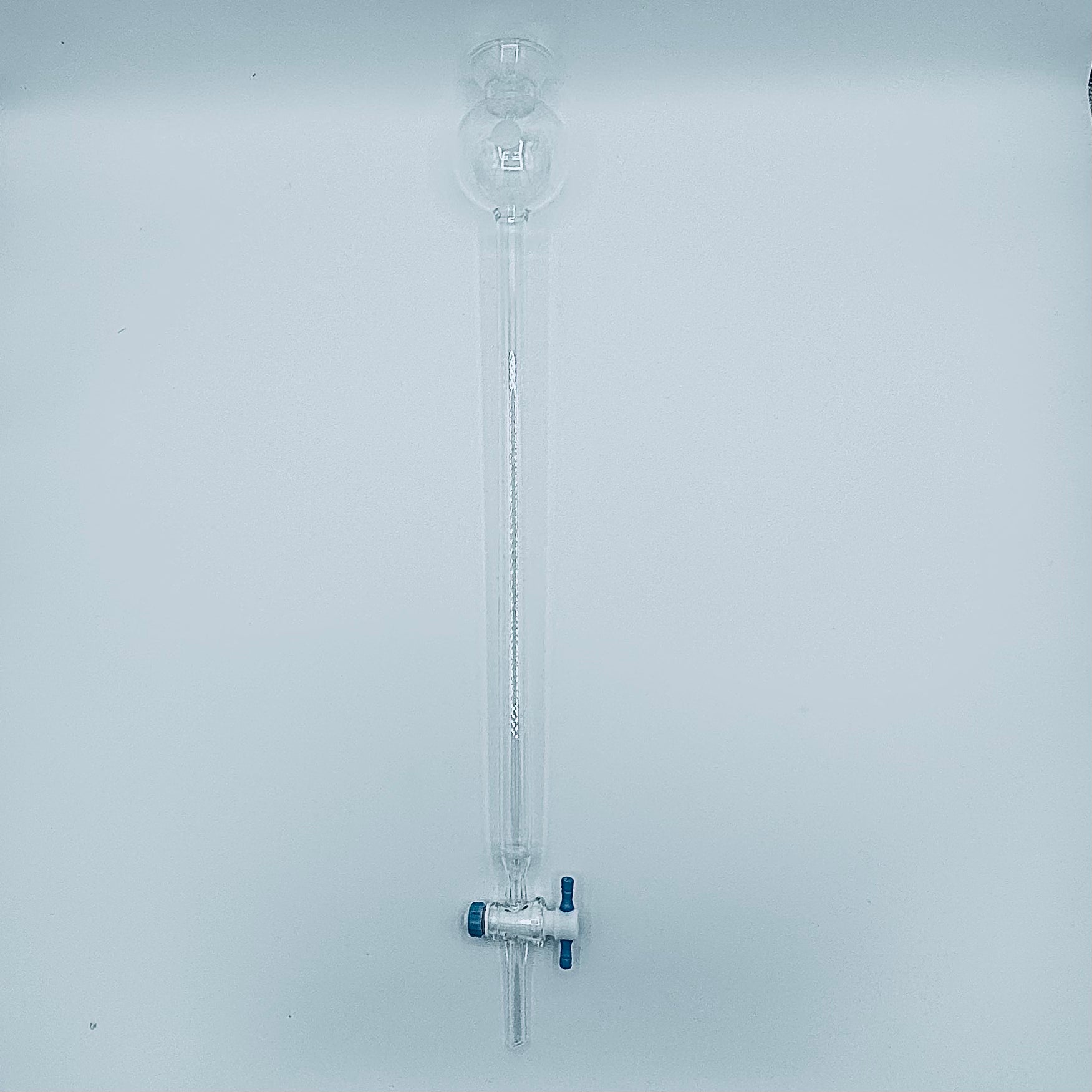 Chromatography Column, Teflon Stopcock, Fritted Disc, w/Reservoir 250 mL, 1.0 (25) x 12 (305) in.(mm), Ball Joint Size 35/20