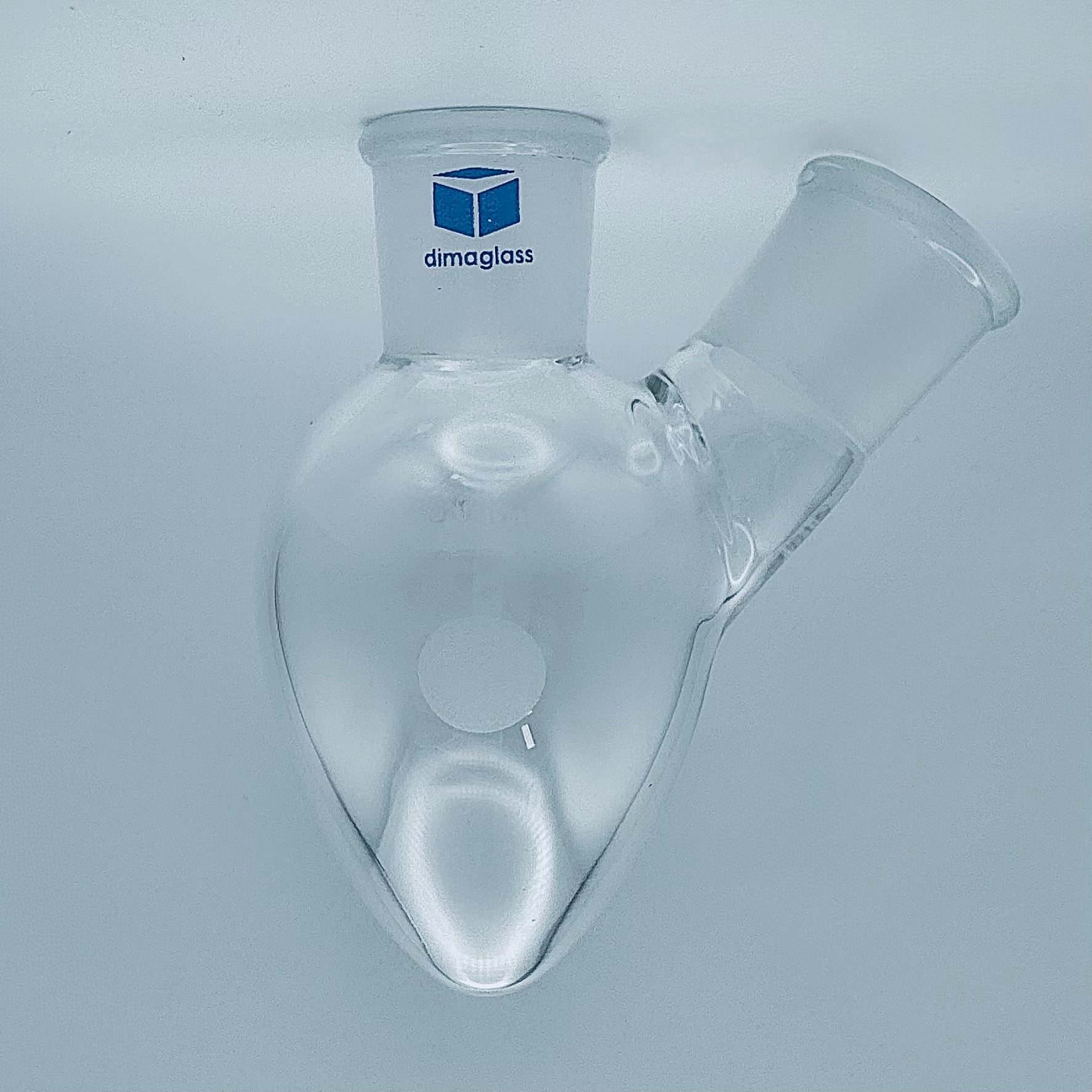 Flask,Two Neck, Pear Shaped Center 19/22, Side 19/22, 10 mL