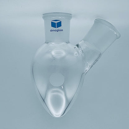 Flask,Two Neck, Pear Shaped Center 19/22, Side 19/22, 10 mL