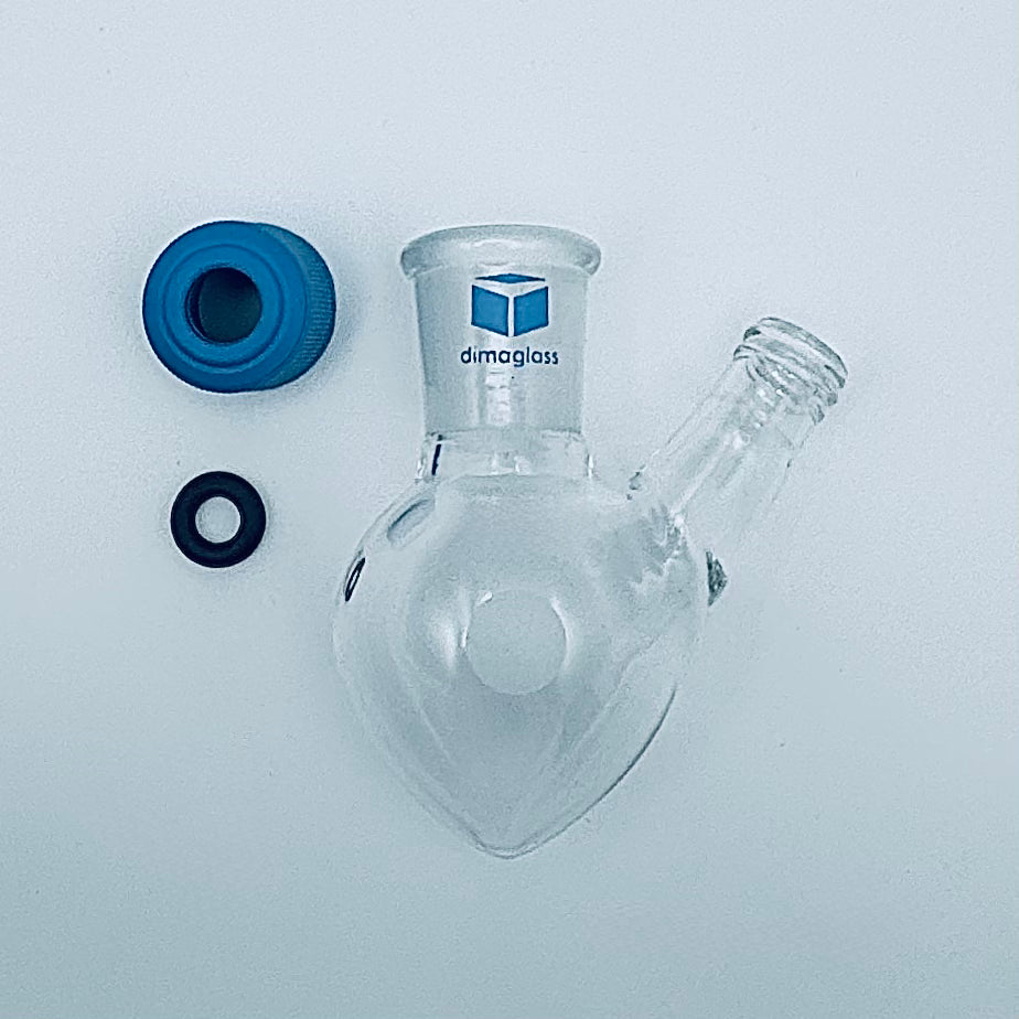 Flask, Pear-Shaped, Threaded Inlet 14/20, 15 mL