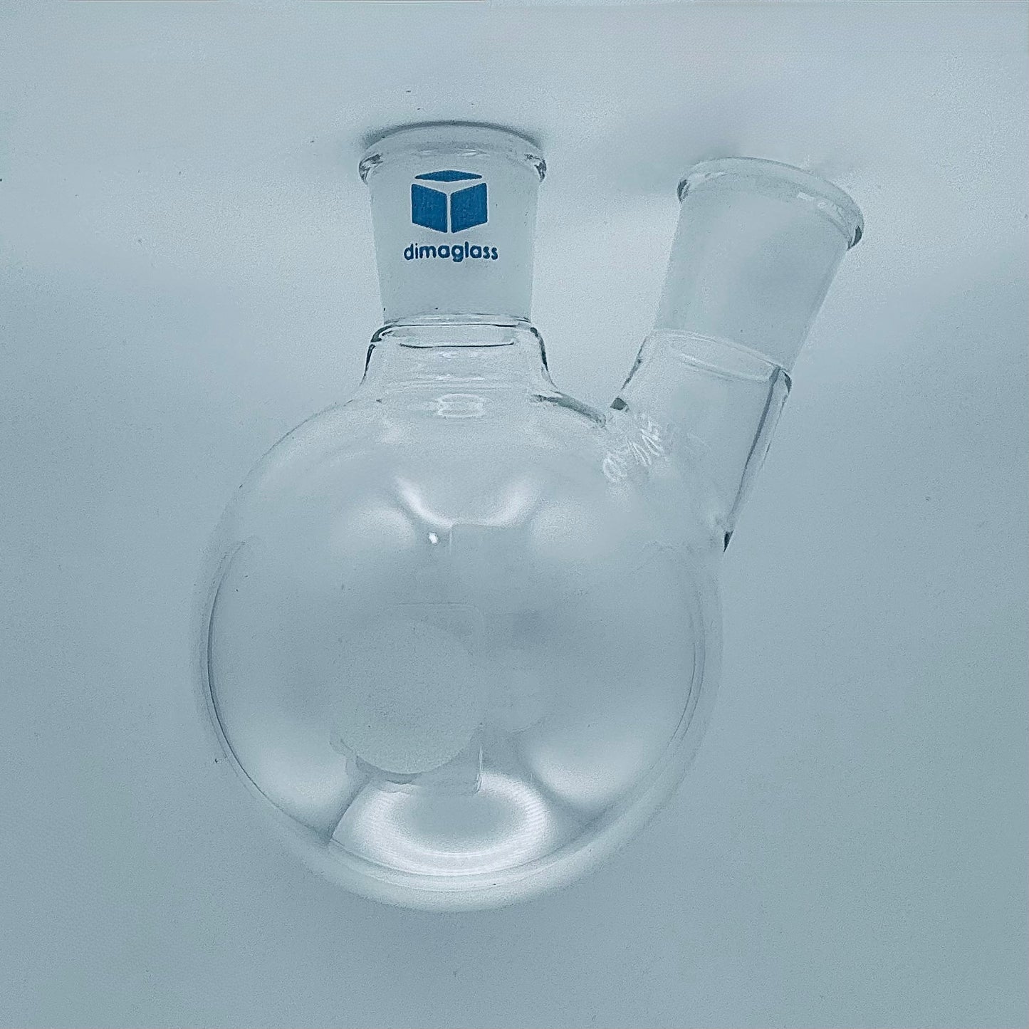Flask, Two Neck, Angled Center 14/20, Side 14/20, 50 mL