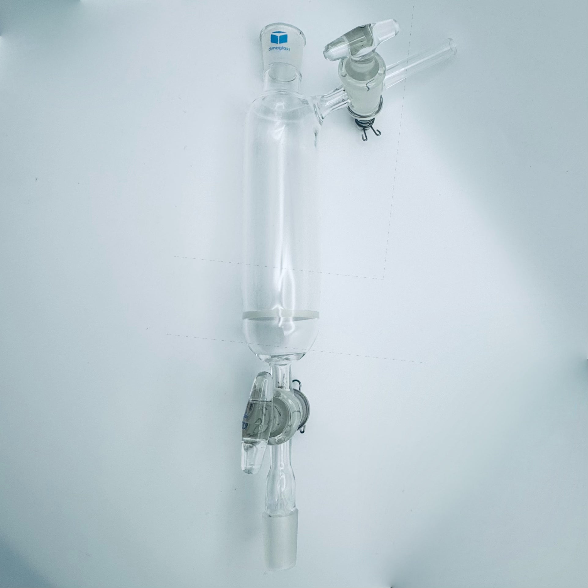 Filter Tube, Fritted Disc, Glass Stopcock 30 mm O.D., Porosity M, Joint Size 14/20