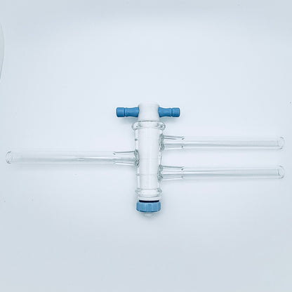 Stopcock, Double Oblique Bore, Teflon 4mm Bore, 16.2/56 mm Plug