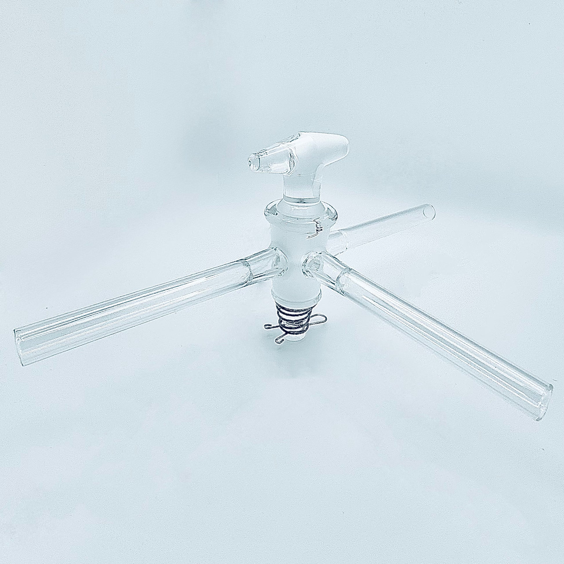 Stopcock, T-Bore, Glass 2mm Bore, 12/30 mm Plug