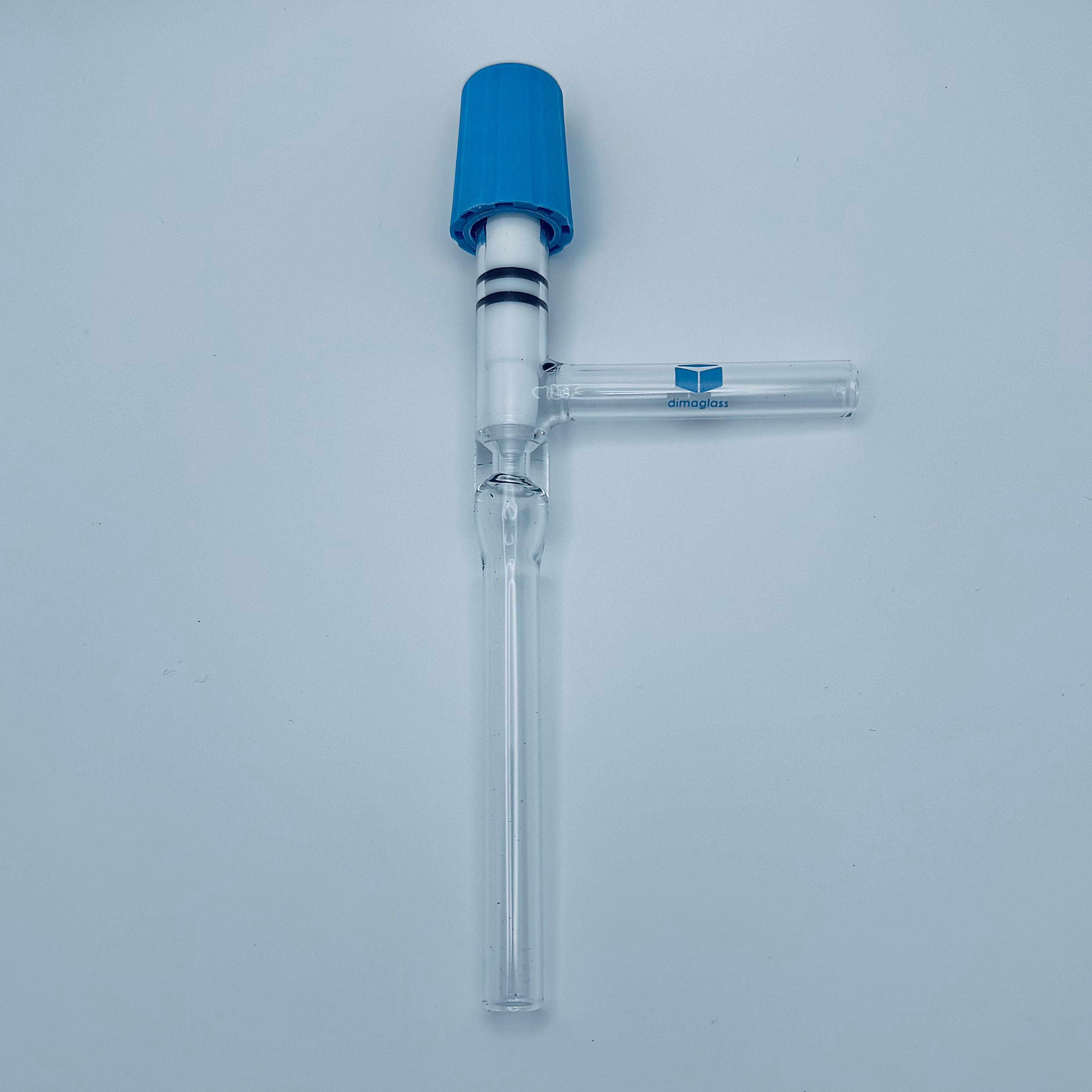 Valve,Teflon, High Vacuum, 90 Deg 0-8mm Bore, Integral Teflon tip