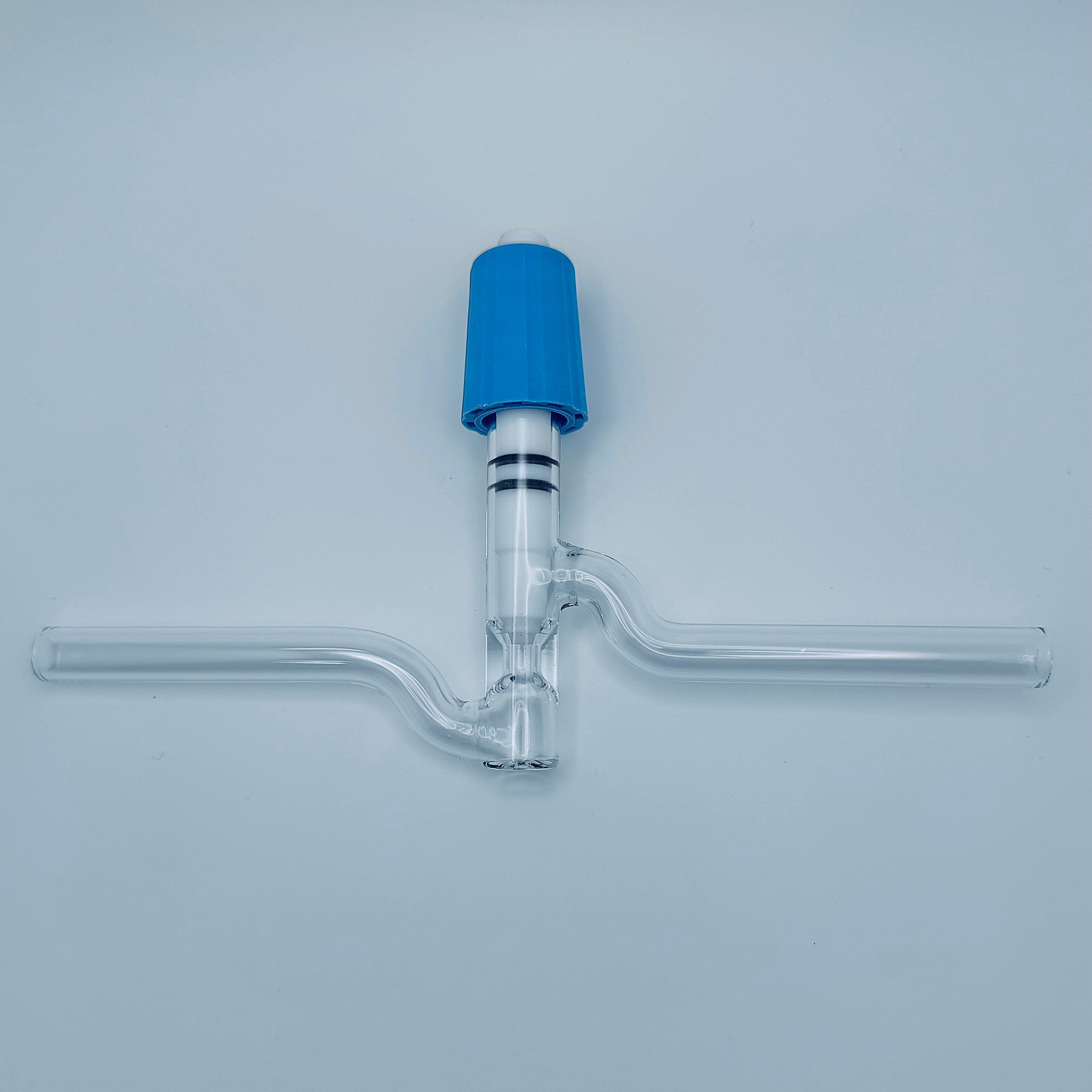 Valve,Teflon, High Vacuum, 180 Deg 0-8mm Bore, Integral Teflon tip