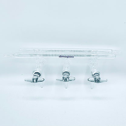 Manifold, Vacuum/Inert, Double, Hollow Glass Stopcocks 5 Ports