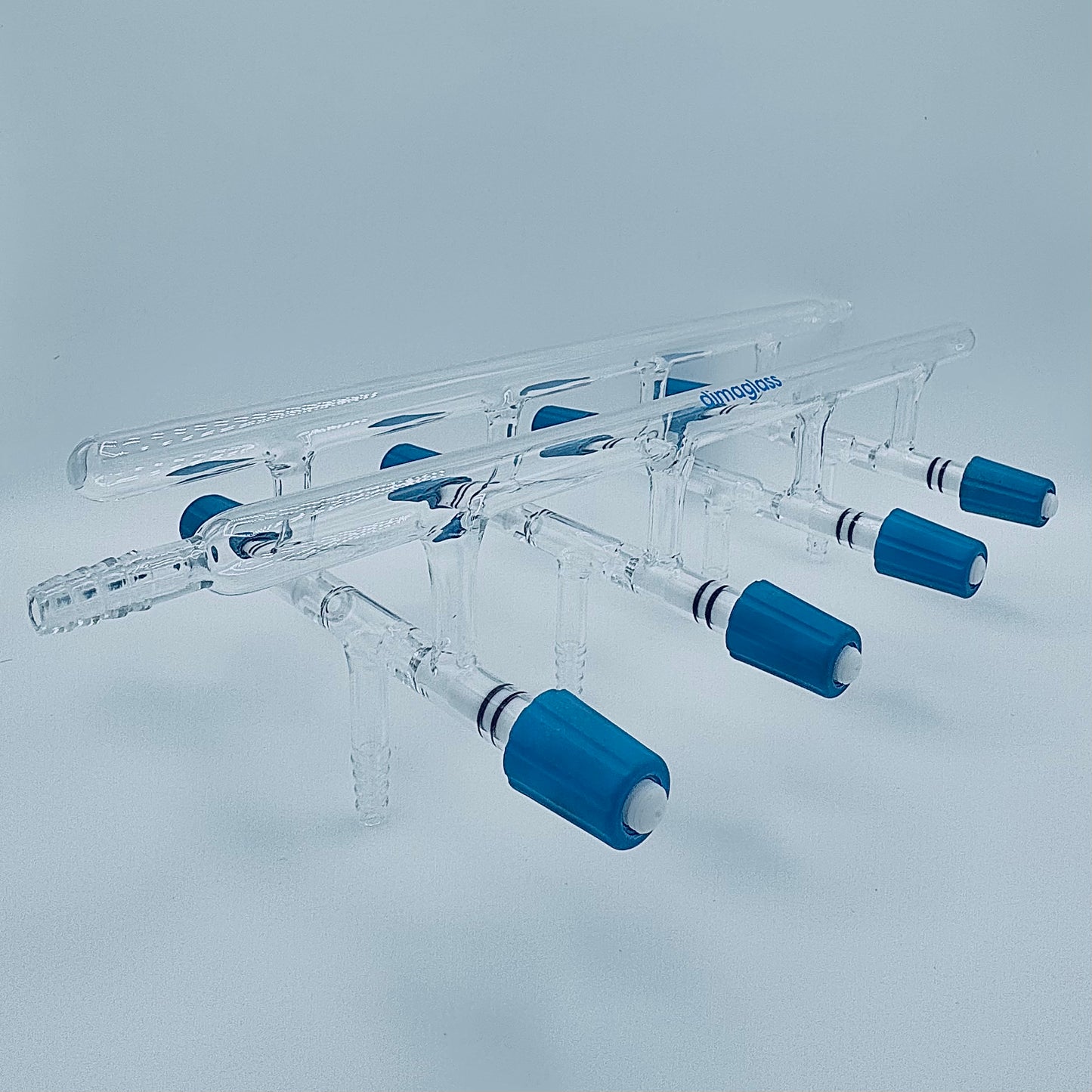 Manifold, Vacuum/Inert, Double, High Vaccum Valve, 0-4mm Bore,Overall width 400mm,4 Ports