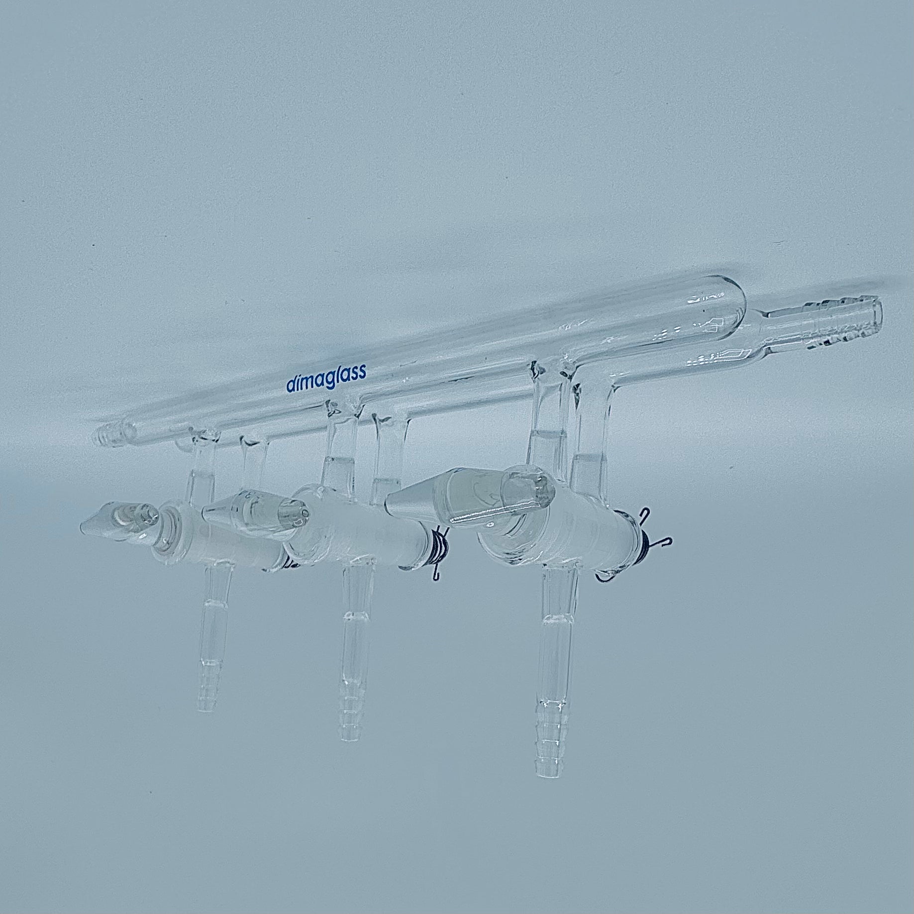 Manifold, Vacuum/Inert, Double, Solid Glass Stopcocks 5 Ports