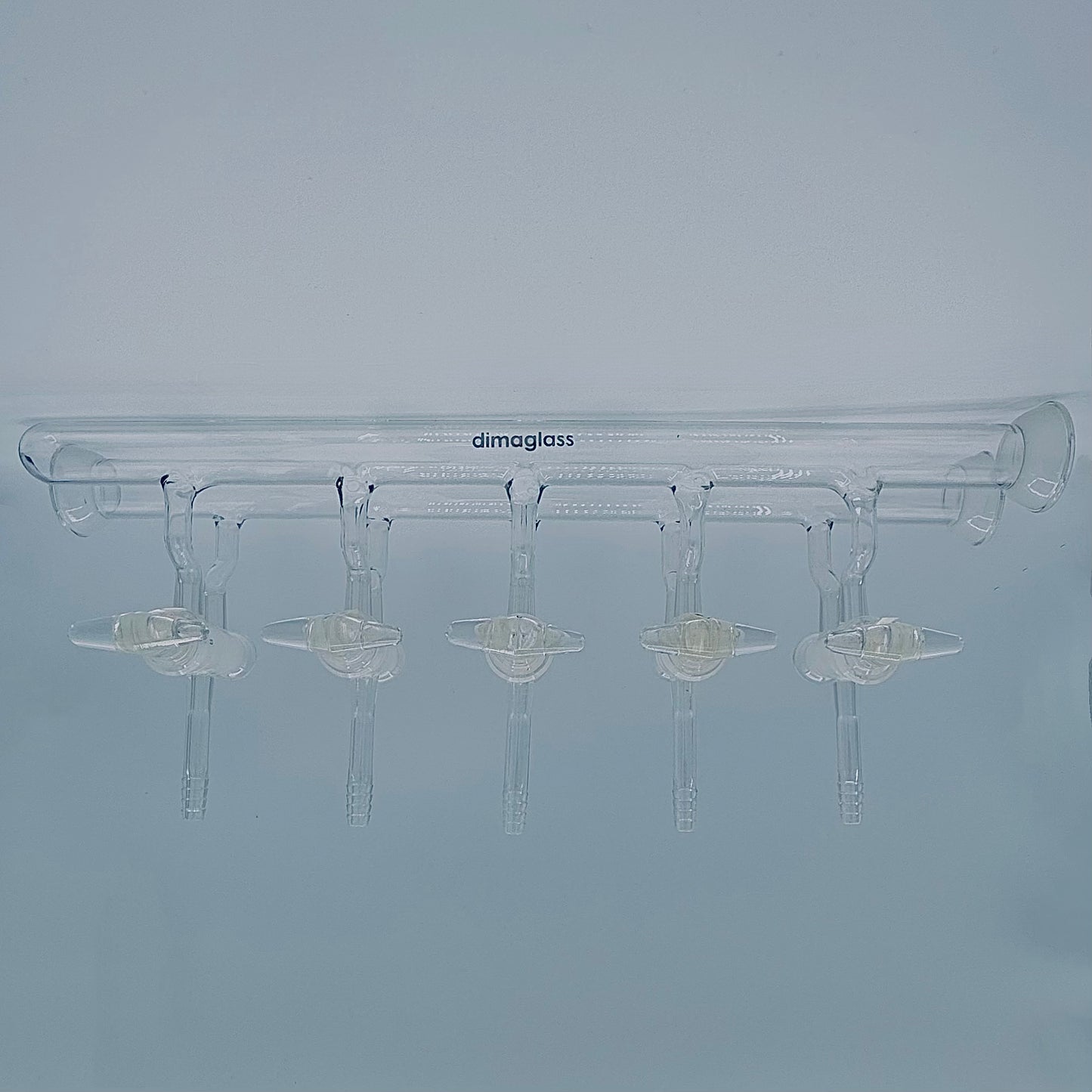 Manifold, Double, Hollow Glass Stopcocks, 35/20 Spherical Joints 3 Ports