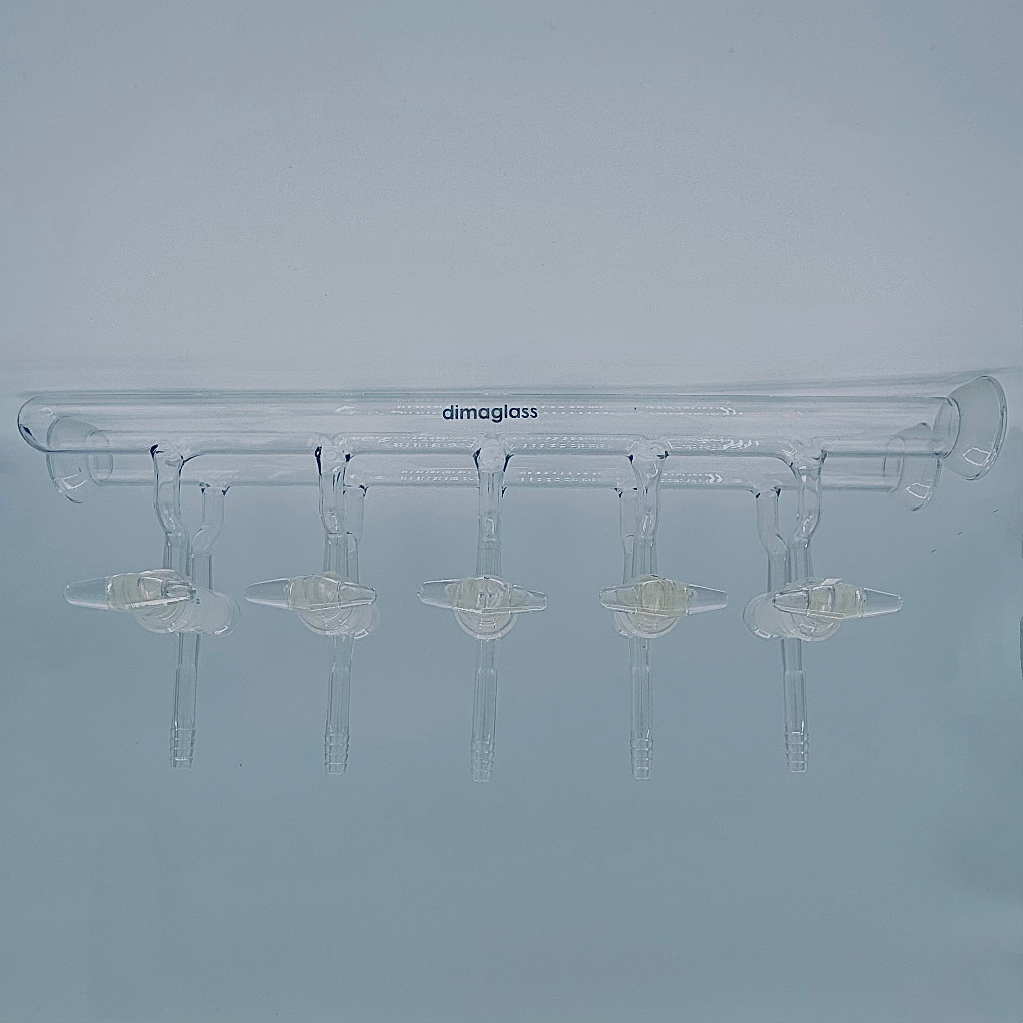 Manifold, Double, Hollow Glass Stopcocks, 35/20 Spherical Joints 4 Ports